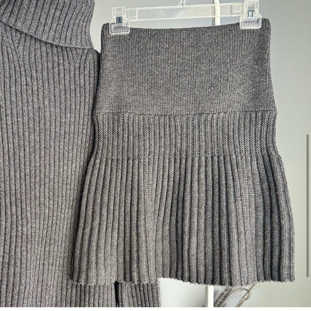 Zara Gray Ribbed Skirt Set - Picture 5 of 5
